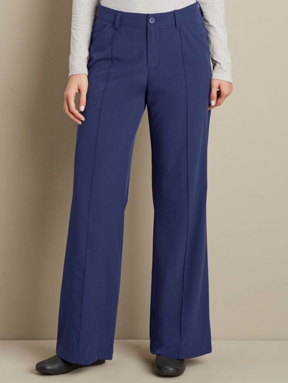 NEW w/out Tag Duluth Flexcellence Wide Leg Pintuck Ponte Trouser Pant Sz 14 NWOT